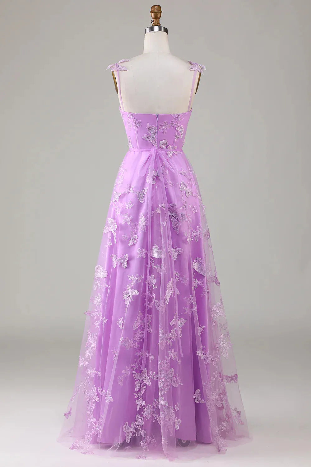 Wholesale Stunning A-Line Long Tulle Prom Dress with Split And 3D Butterflies prom clothing